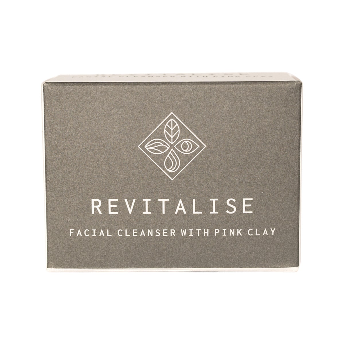 Base (Soap With Impact) Revitalise Facial Cleanser Bar with Pink Clay 120g box. Front.