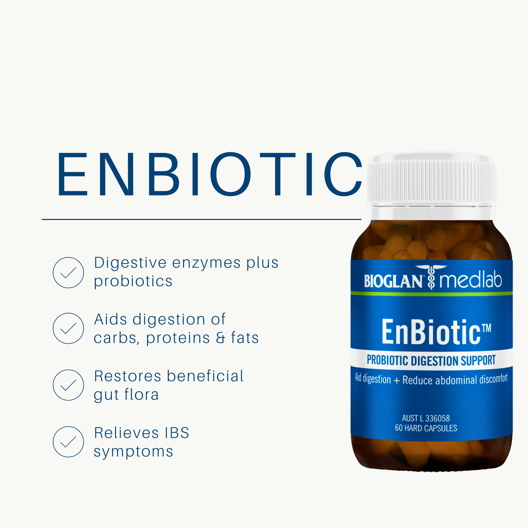 Bioglan Medlab EnBiotic 60 Capsules