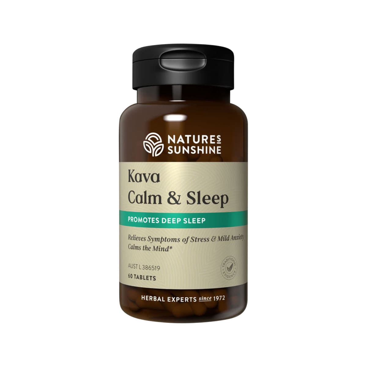 Nature's Sunshine Kava Calm & Sleep 60 tablets bottle.