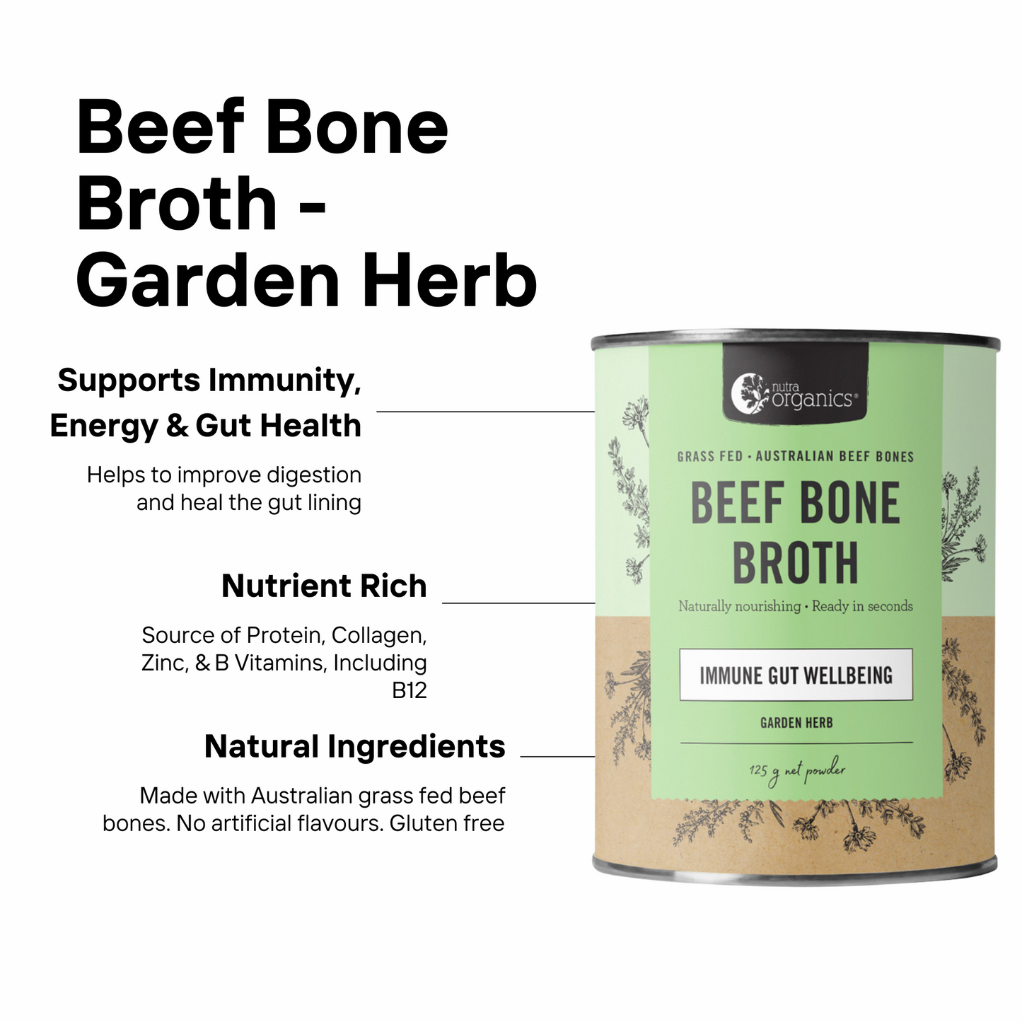 Nutra Organics Beef Bone Broth Garden Herb 125g. Infographic.png