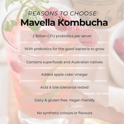 Mavella kombucha infographic