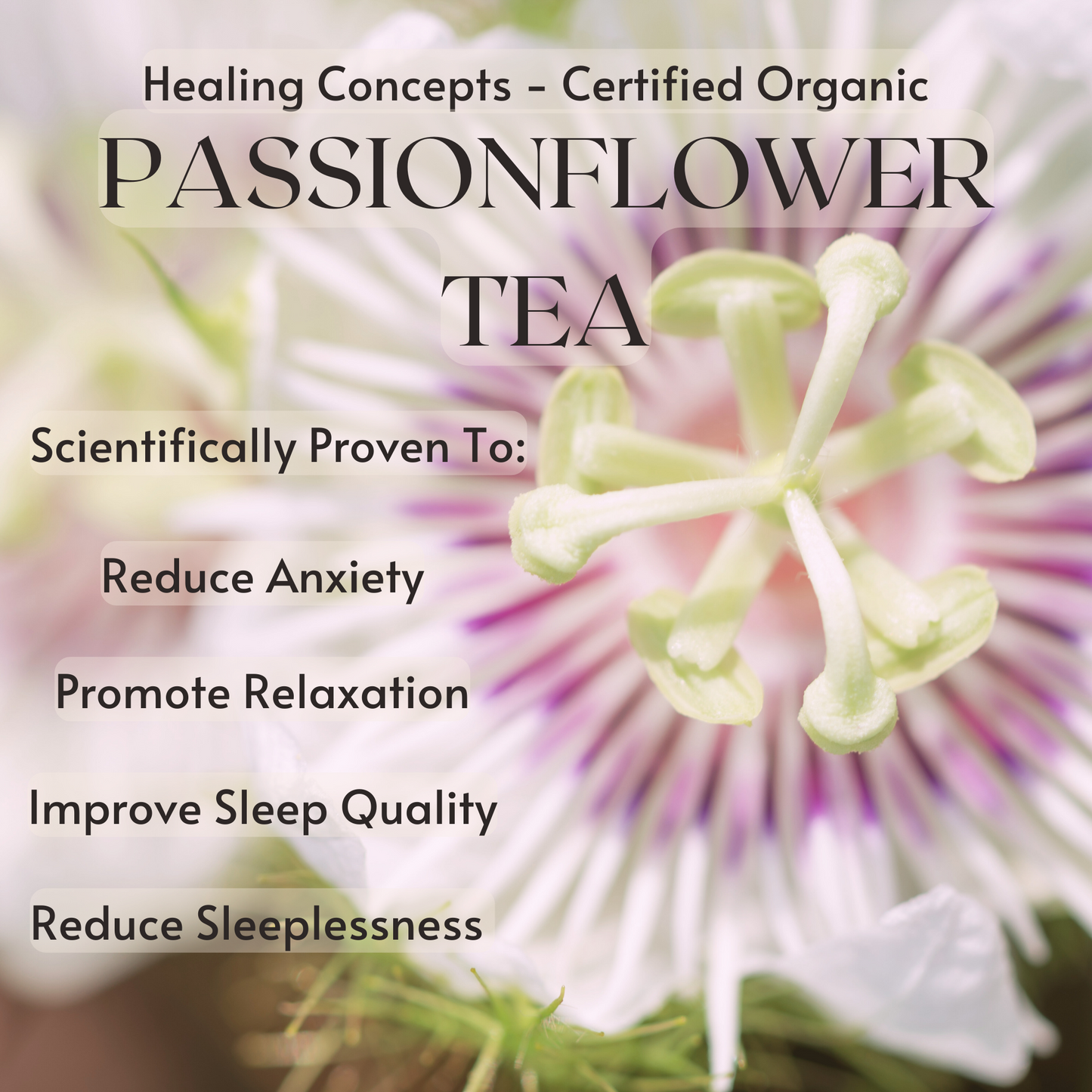 Healing Concepts Passionflower Tea Infographic